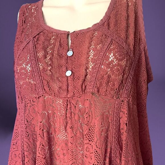 IN LUV Lace Brown Tank Size M - Picture 4 of 7